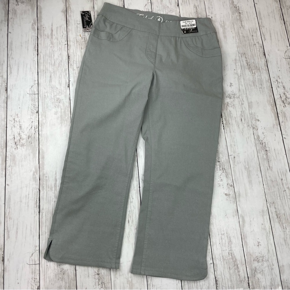 Nwt Ethyl Casual Dress Slack Capri Pants Gray Women’s Size 4 Summer Spring